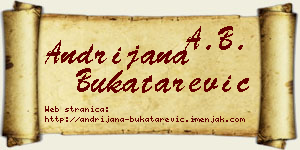 Andrijana Bukatarević vizit kartica